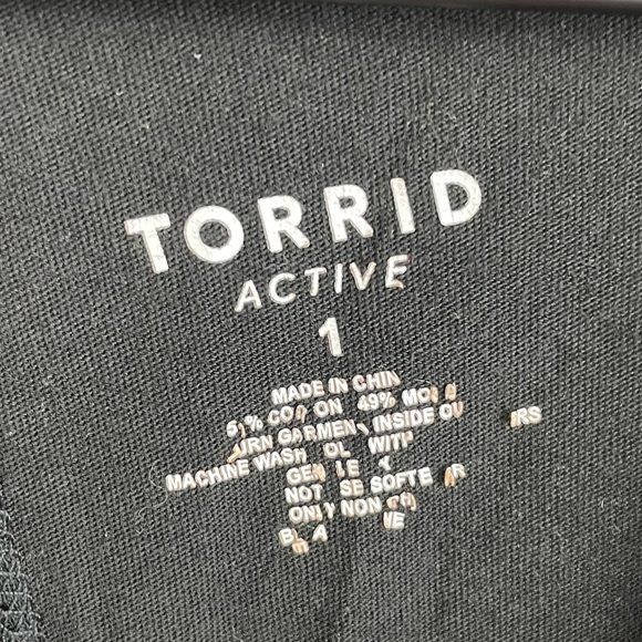 Torrid Performance Cotton Open Back Short Sleeve Active Tee Black Moon Size 1X - Picture 6 of 8